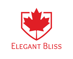 Defense - Red Canadian Shield logo design