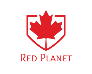 Red Canadian Shield logo design