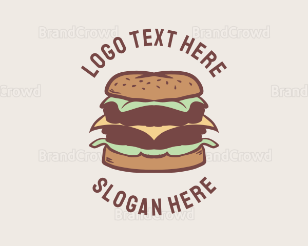 Retro Burger Dining Logo