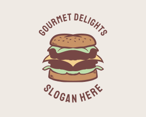 Retro Burger Dining logo design