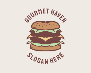 Retro Burger Dining logo design