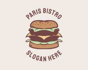 Retro Burger Dining logo design