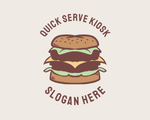 Kiosk - Retro Burger Dining logo design