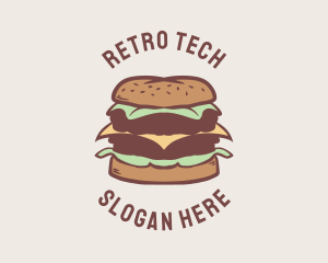 Retro Burger Dining logo design