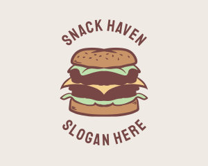 Retro Burger Dining logo design