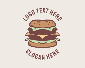 Retro Burger Dining Logo