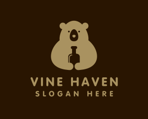 Liquor Drink Bear logo design