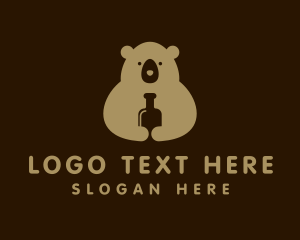 Liquor Drink Bear Logo