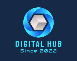 Digital Media Cube logo design