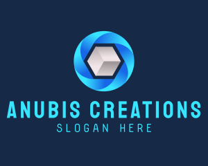 Digital Media Cube logo design