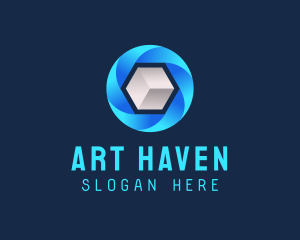 Digital Media Cube logo design