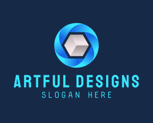 Digital Media Cube logo design