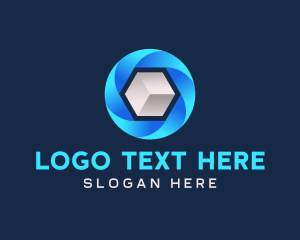 3d - Digital 3D Cube logo design