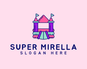 Fun Inflatable Princess Castle logo design