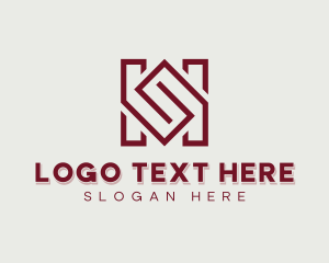 Investment - Modern Maze Puzzle Letter SH logo design