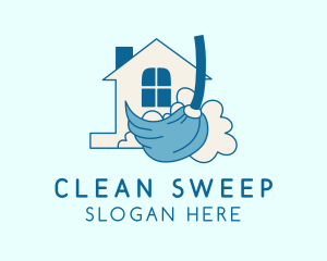 Sweeping - House Sweeping Broom logo design