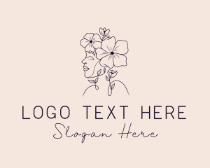 Dermatologist - Woman Flower Beauty logo design