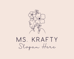 Facial Care - Woman Flower Beauty logo design