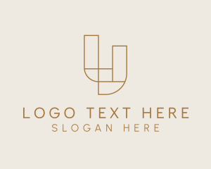 Minimalist - Modern Construction Letter U logo design