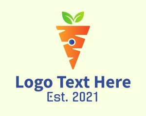 Futuristic - Organic Carrot Technology logo design