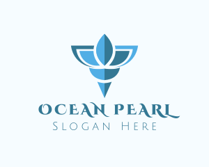 Shellfish - Elegant Blue Shell logo design