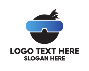 Vr - Ninja VR Glasses Tech logo design