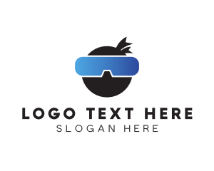 Headgear - Ninja VR Glasses Tech logo design