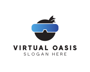 Vr - Ninja VR Glasses Tech logo design