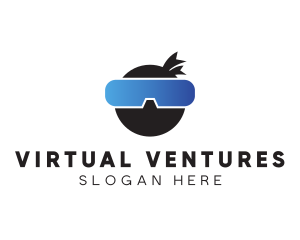 Ninja VR Glasses Tech logo design