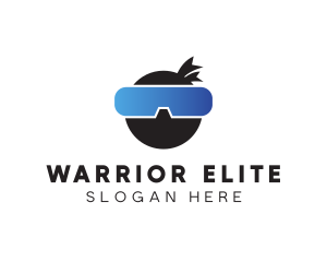 Virtual Reality - Ninja VR Glasses Tech logo design