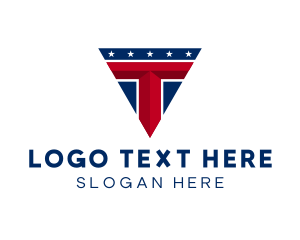 Letter T - Patriot Politics Letter T logo design