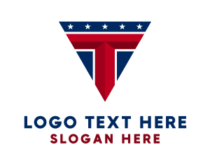Letter T - Patriot Letter T logo design