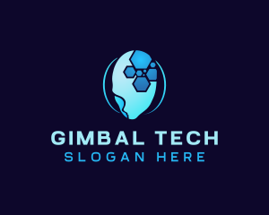 Cyber Tech Head logo design