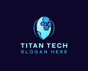 Cyber Tech Head logo design