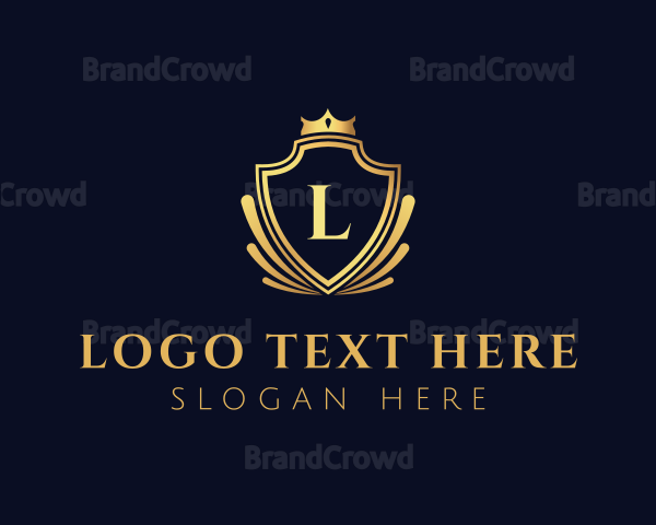 Elegant Crown Royal Shield Logo