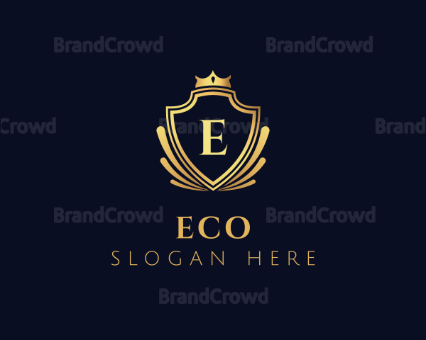 Elegant Crown Royal Shield Logo