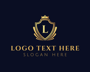 Company - Elegant Crown Royal Shield logo design