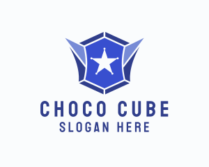 Military - Geometric Gem Star Crest logo design