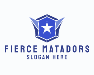 Geometric Gem Star Crest logo design