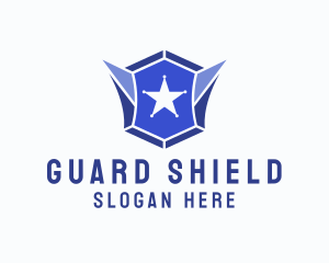Defend - Geometric Gem Star Crest logo design