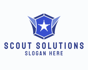 Scout - Geometric Gem Star Crest logo design