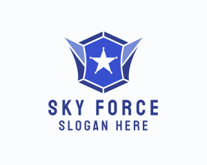 Airforce - Geometric Gem Star Crest logo design