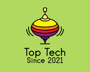 Top - Spinning Top Toy logo design