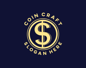 Dollar Coin Money logo design