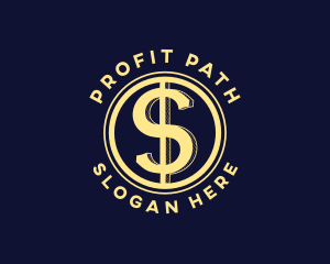 Profit - Dollar Coin Money logo design
