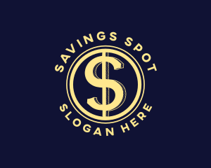 Dollar Coin Money logo design