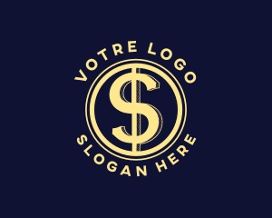 Wealth - Dollar Coin Money logo design