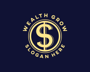 Dollar Coin Money logo design