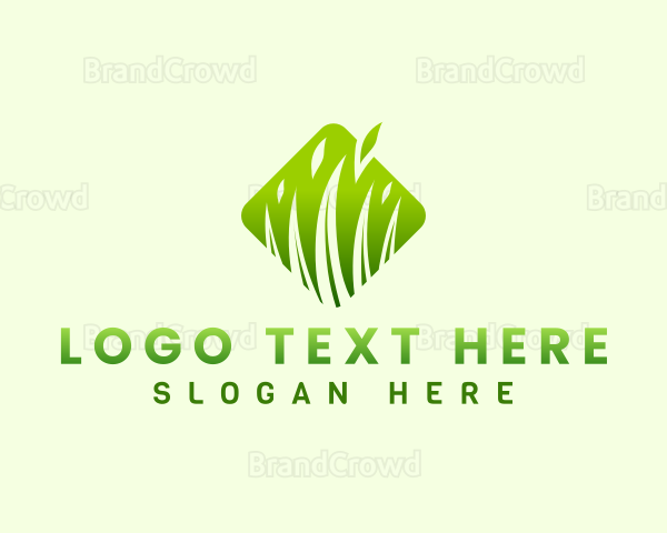 Grass Leaf Nature Logo