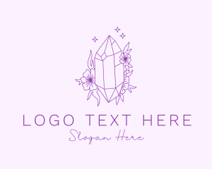 Astral - Floral Precious Stone logo design